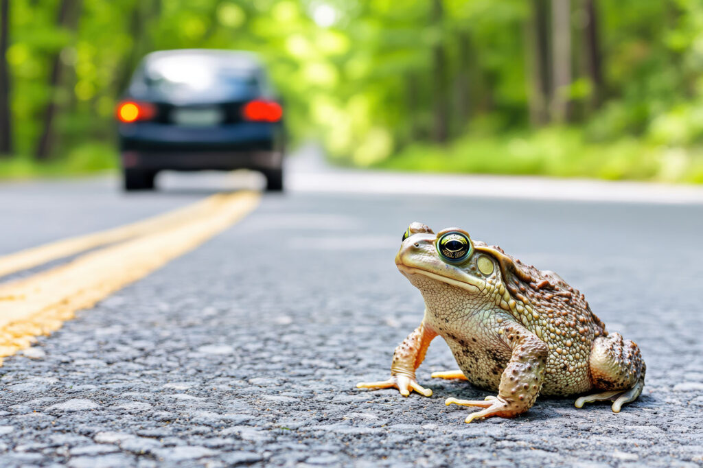 Toad in the road